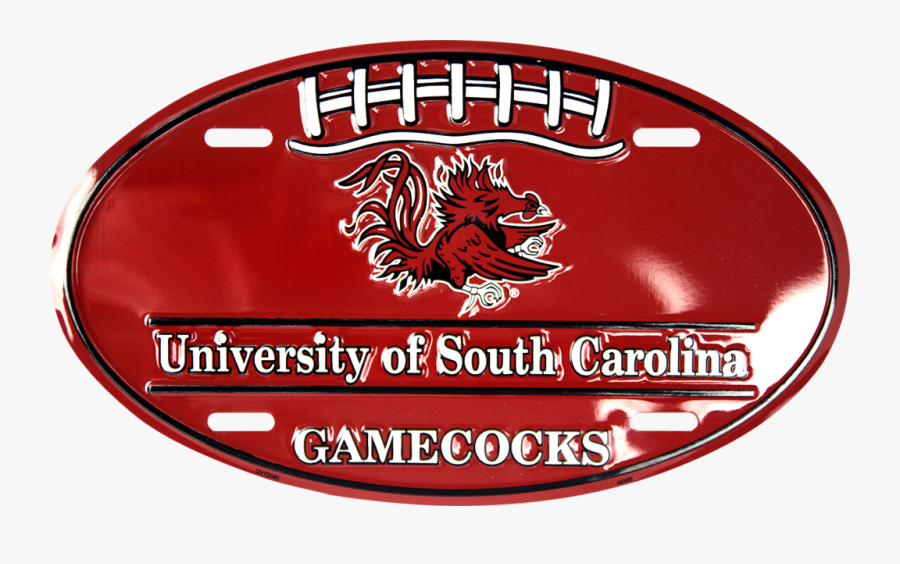 South Carolina Gamecocks Car Tag Oval Football License - University Of South Carolina, Transparent Clipart