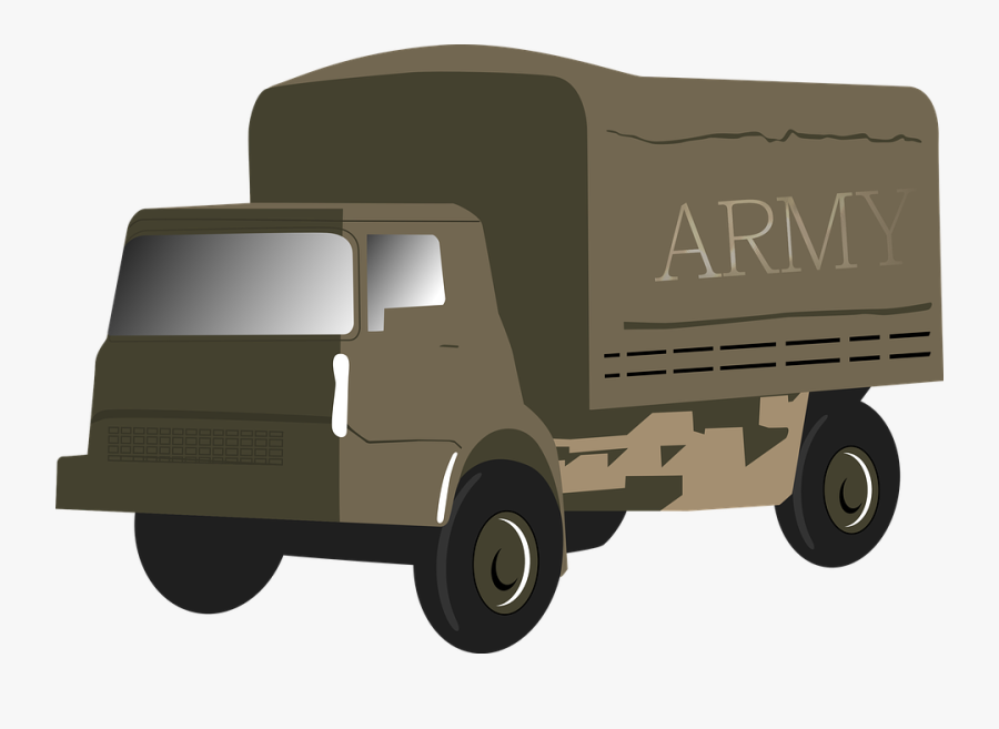 Transparent Tank Clipart - Military Truck Transparent Background, Transparent Clipart