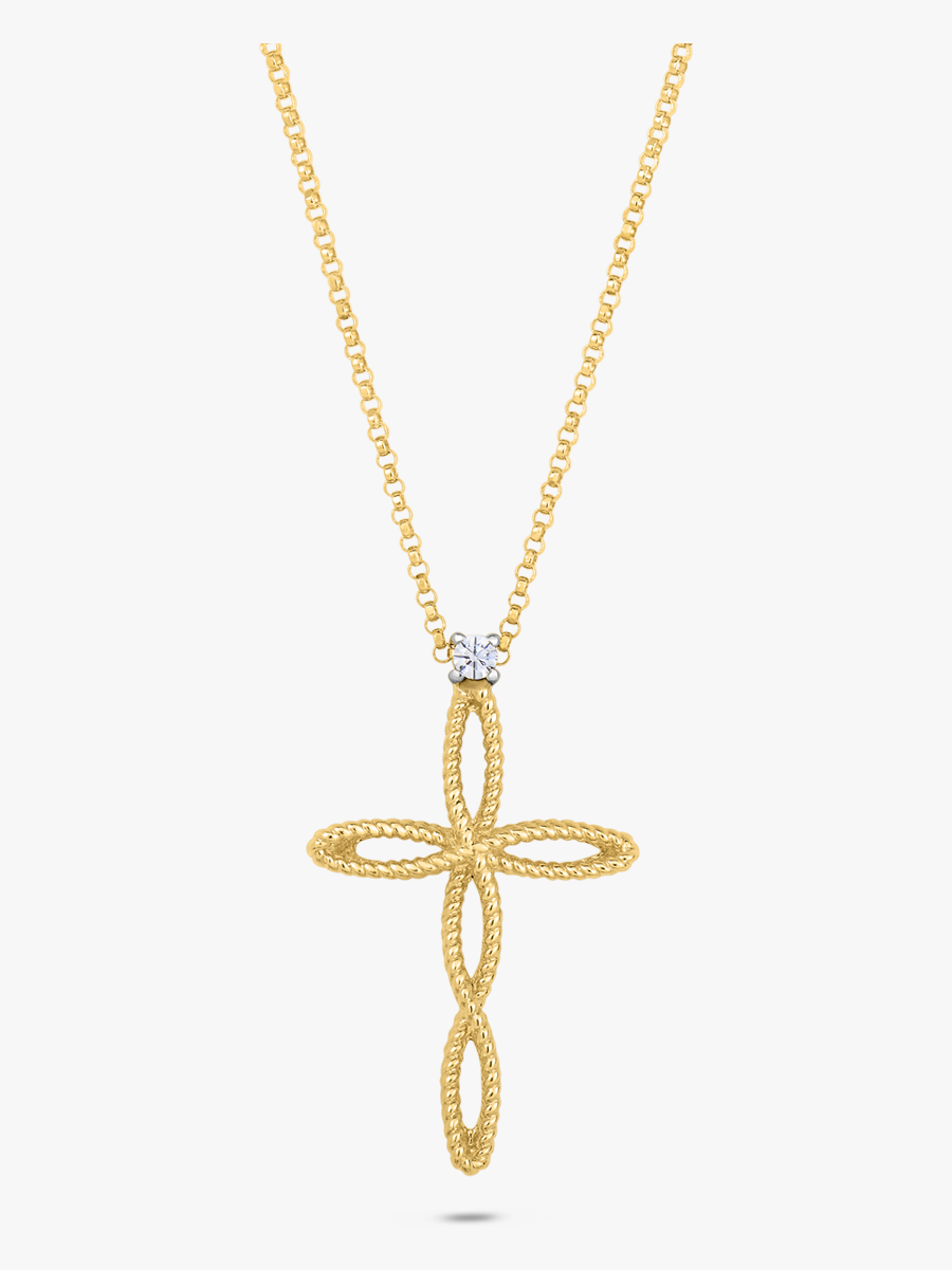 Clip Art Transparent Gold Chain Cross Png For Free - Necklace, Transparent Clipart