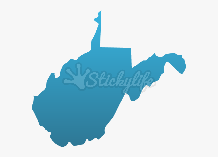 West Virginia Decal - West Virginia Map Vector, Transparent Clipart