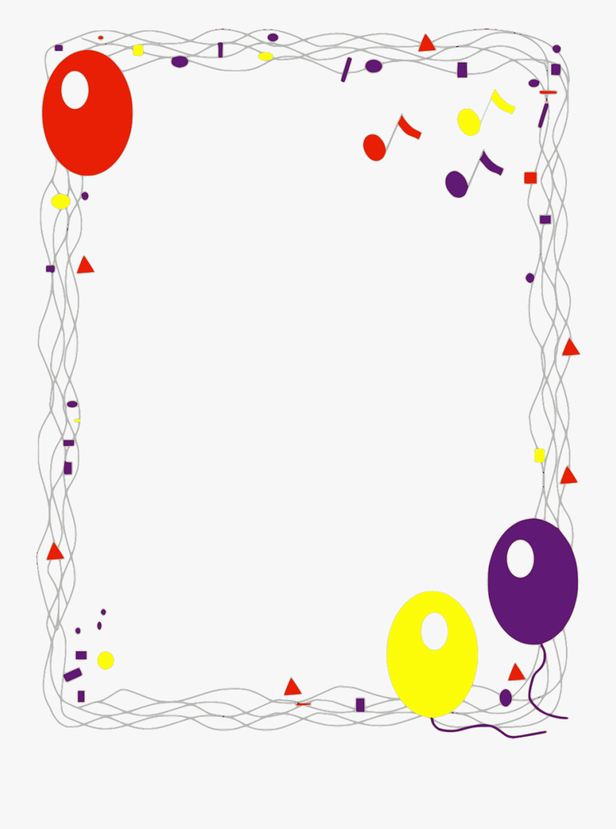 Birthday Borders For Cards, Transparent Clipart