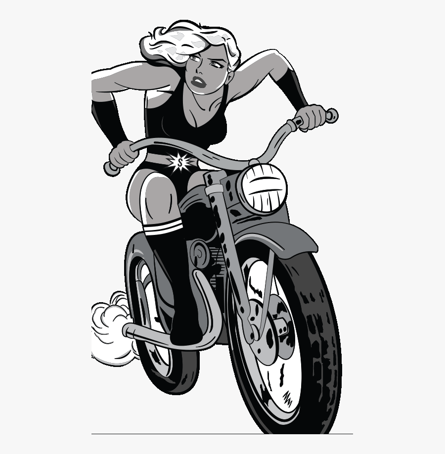 Moto Sitm Woman - Motorcycle, Transparent Clipart
