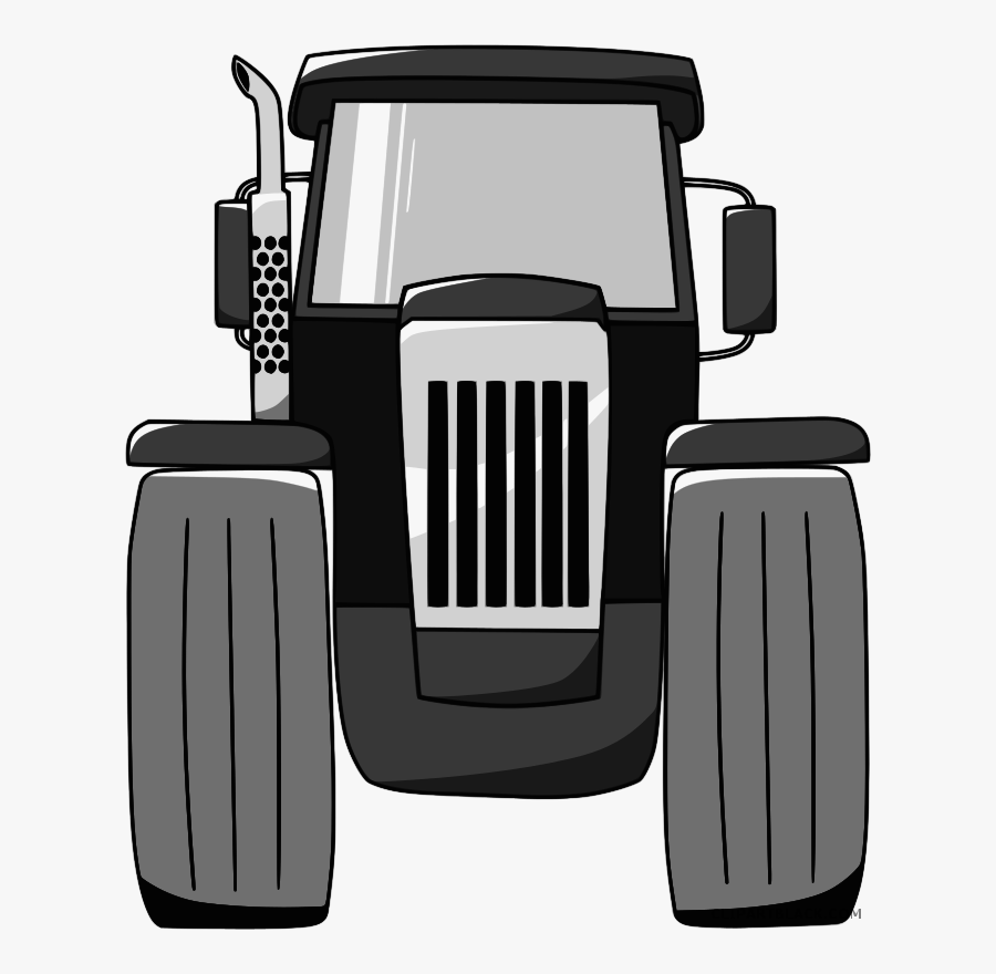 Transparent Farm Clip Art - Tractor Front View Png, Transparent Clipart