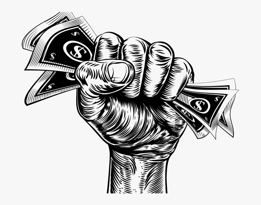 Fist Holding Money Png, Transparent Clipart