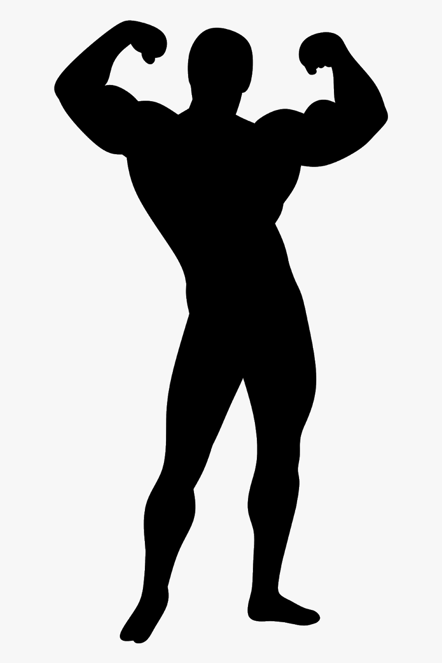 Illustrations Of Bodybuilder Silhouette Bodybuilding, Transparent Clipart