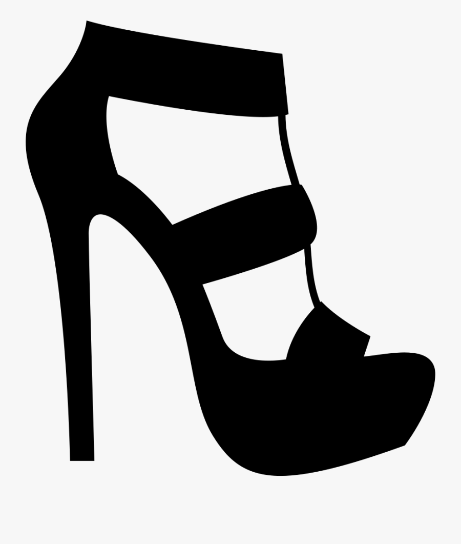 Strap Platform Heels - Stiletto Clipart, Transparent Clipart