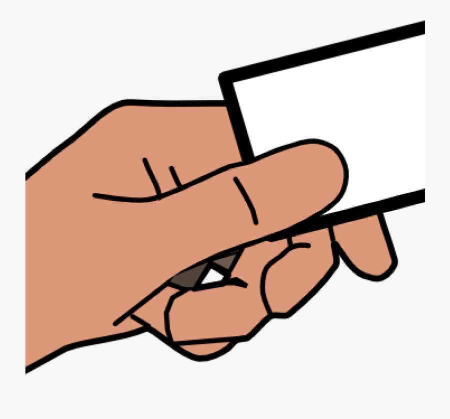 Transparent Greeting Card Clipart - Hand Holding Card Clipart, Transparent Clipart
