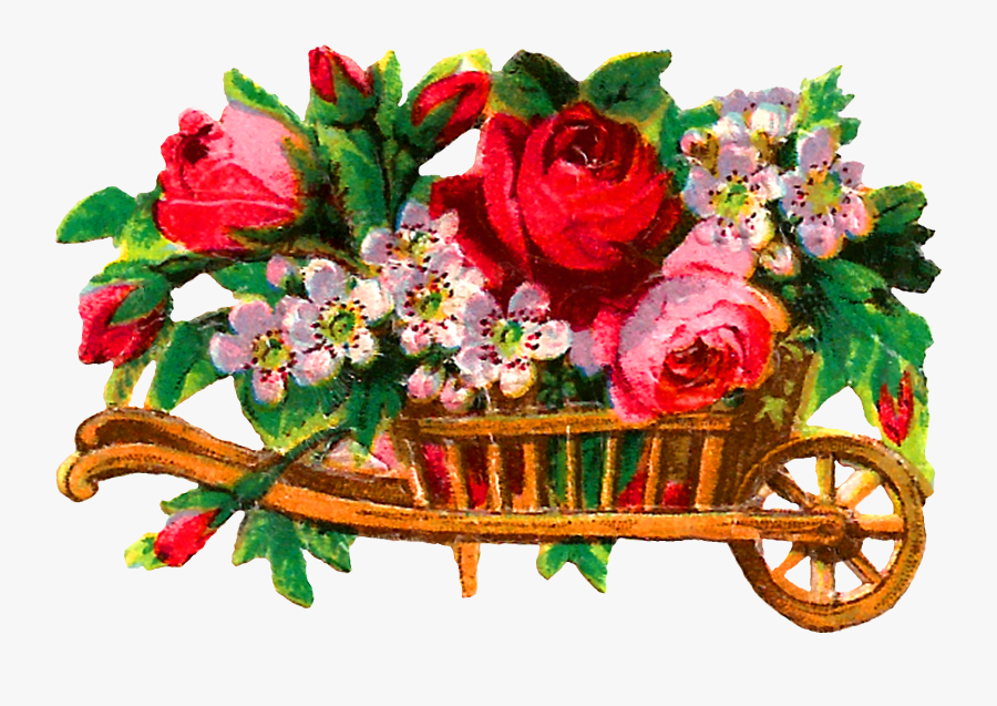 Flower With Cart Clipart, Transparent Clipart