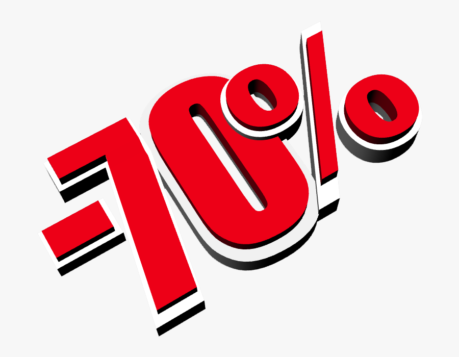 Outlet 70% - Graphic Design, Transparent Clipart