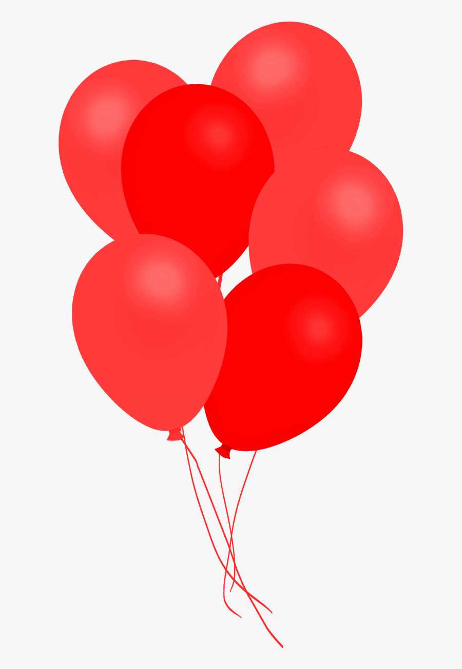 Bunch Of Red Balloons Clipart, Transparent Clipart