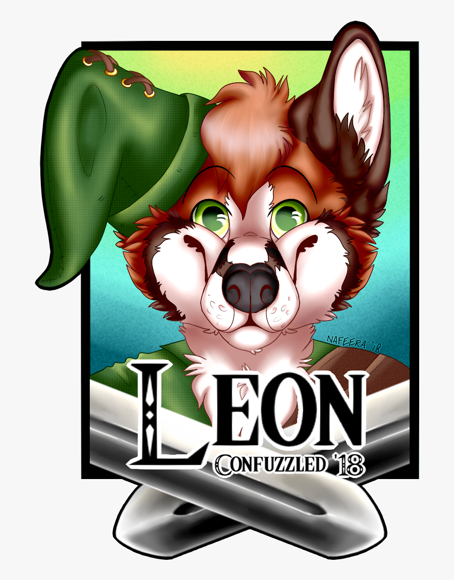 [c] Badge Leon The Fox - Cartoon, Transparent Clipart
