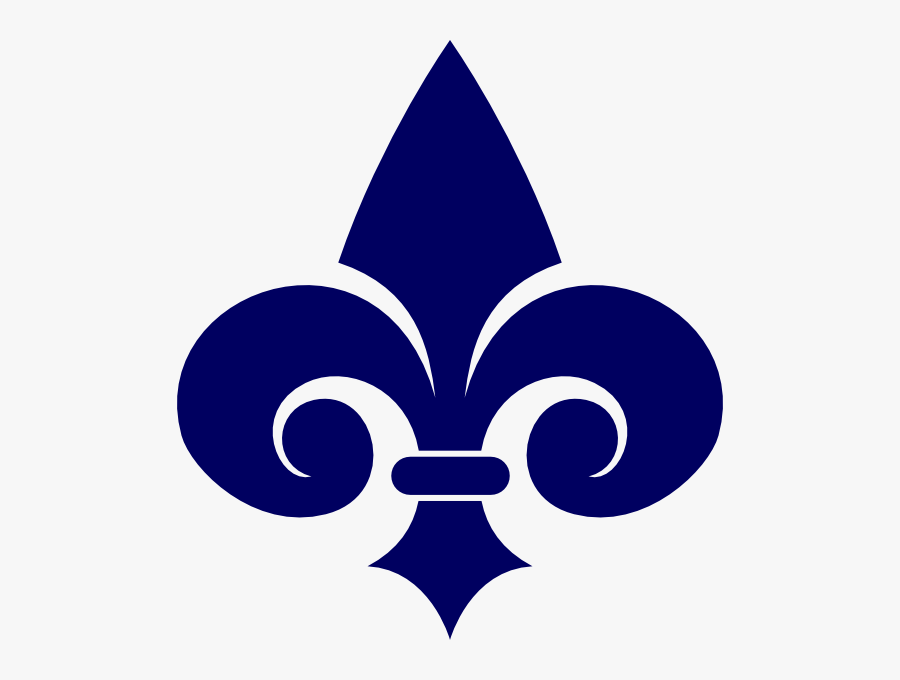 Navy Blue Fleur De Lis Clipart , Png Download - Navy Fleur De Lis, Transparent Clipart