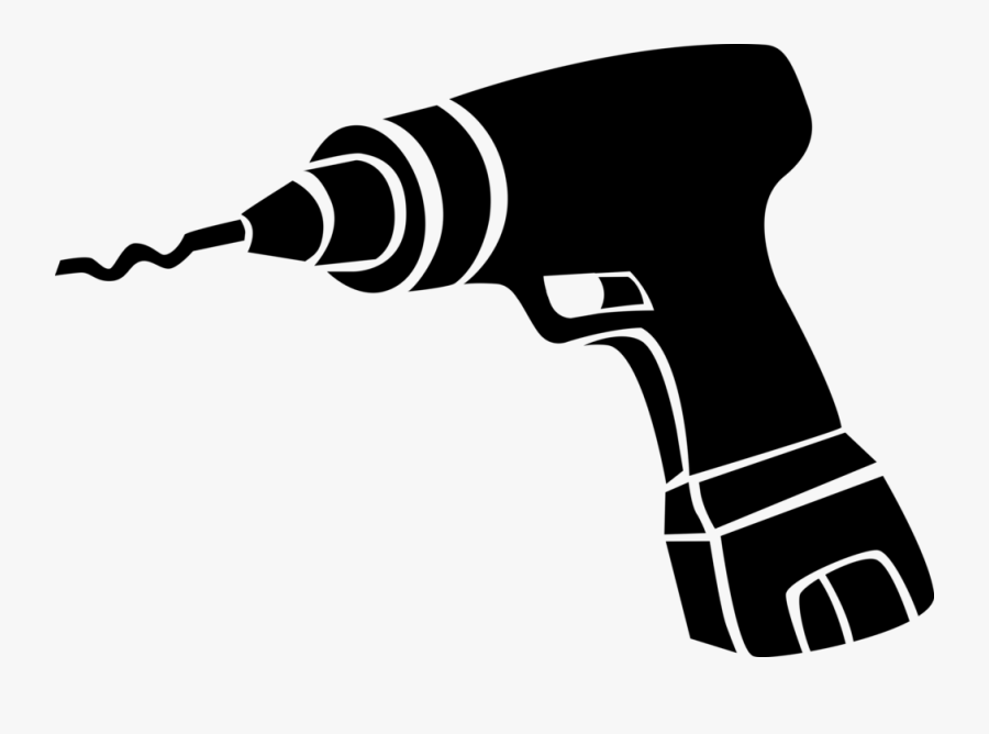 Vector Illustration Of Electric Drill Tool Used In, Transparent Clipart