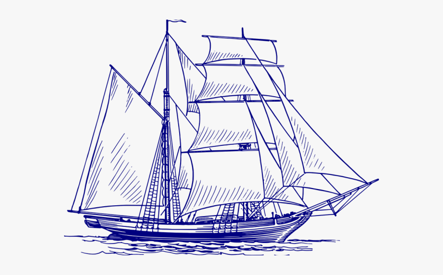 Transparent Cruise Ship Clipart - Drawing Of Old Ship, Transparent Clipart
