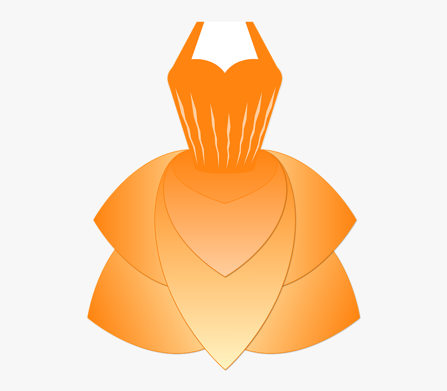 Orange Dress Clip Art, Transparent Clipart
