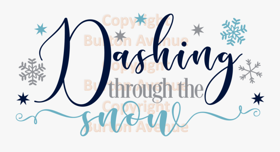 Dashing Through The Snow, Transparent Clipart