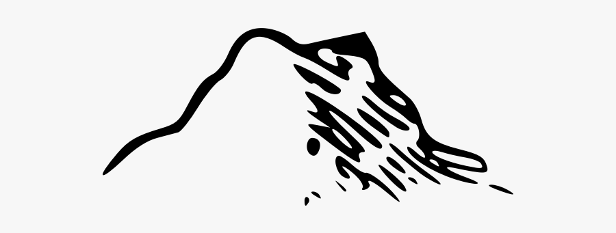 Vector Drawing Of Mountain Map Element - Transparent Map Mountain Png, Transparent Clipart