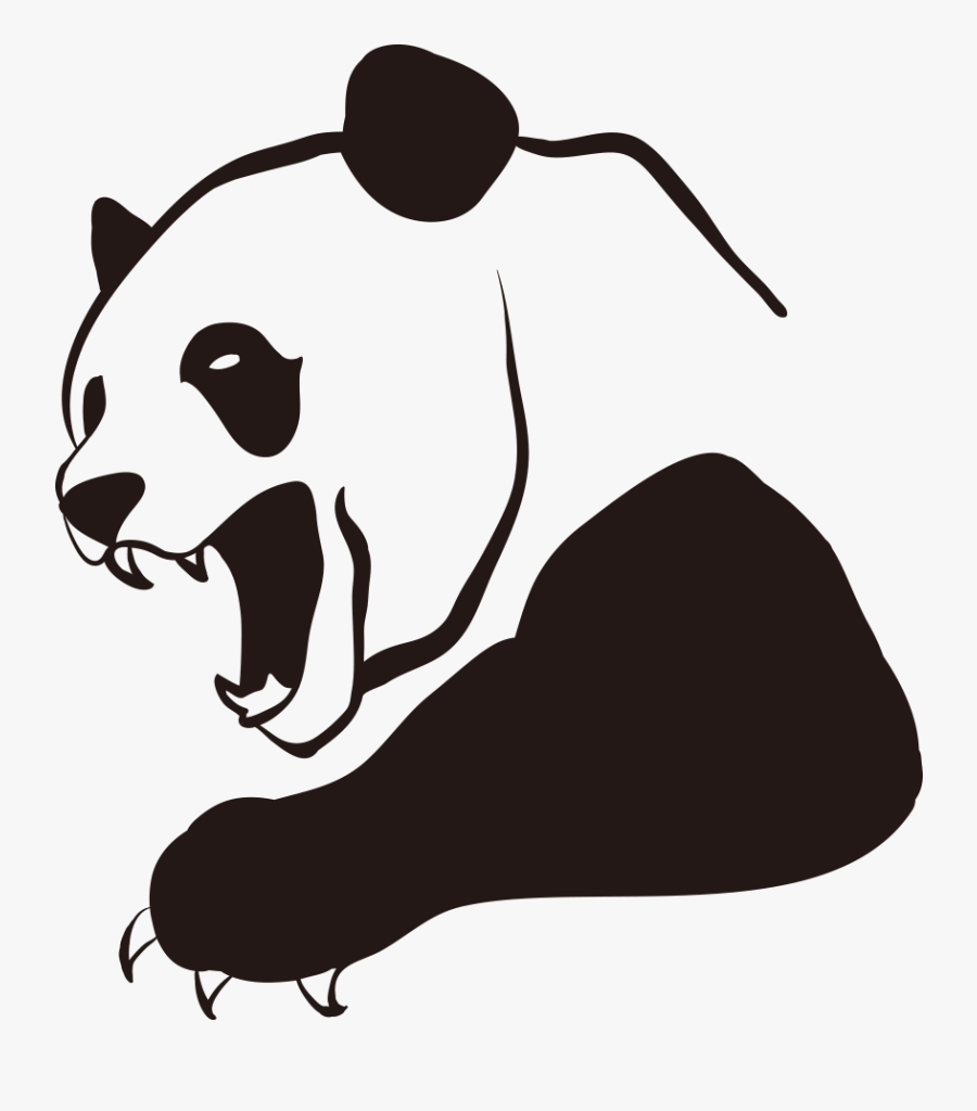 Giant Panda Royalty-free Anger Clip Art - Angry Panda Face Vector, Transparent Clipart