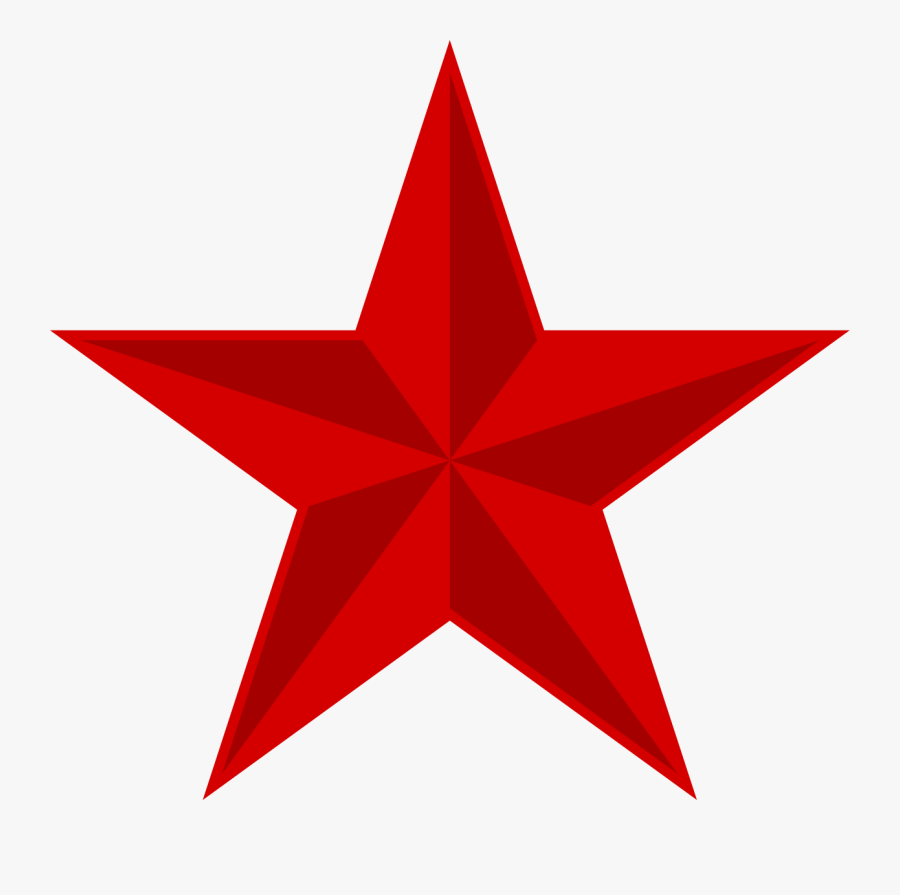 Red Star White Background, Transparent Clipart