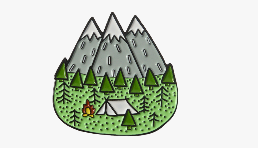 Qihe Cool Outdoors Gifts My World Moonlight Mountain - Camping Pins, Transparent Clipart