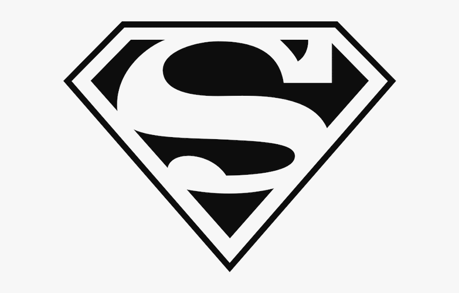Superman Logo Home Black And - Logo White And Black, Transparent Clipart