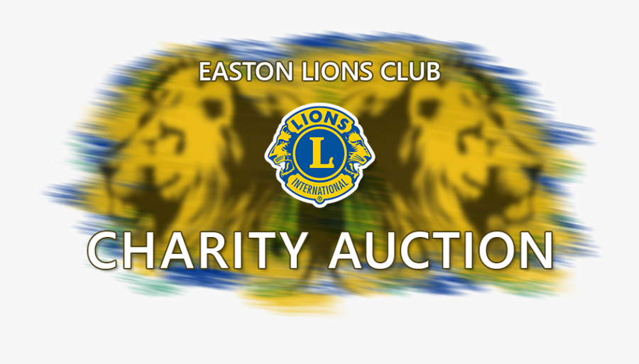 Easton Lions Charity Acution Logo, Two Lion Heads Back - Lions Club International, Transparent Clipart