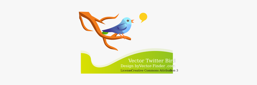 Bird Tweeting On A Branch In Nature Vector Graphics - Vector Graphics, Transparent Clipart