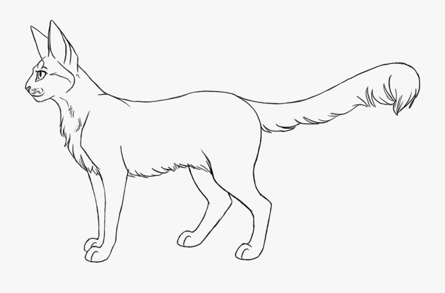 Free Cat Lines - Oriental Short Hair Lineart, Transparent Clipart