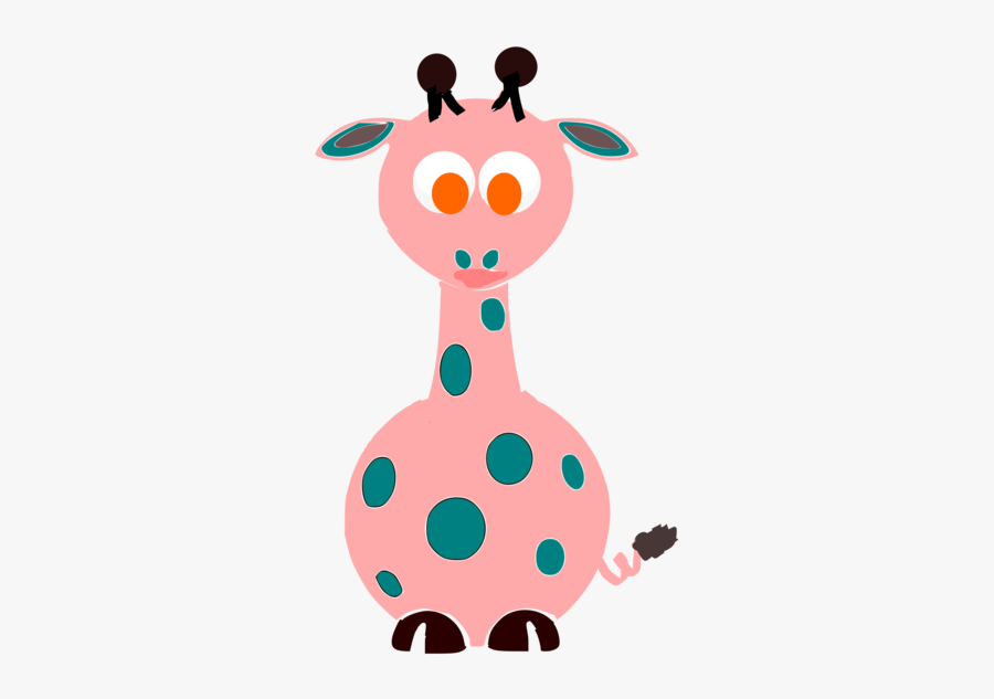 Giraffidae,pink,neck - Cartoon, Transparent Clipart