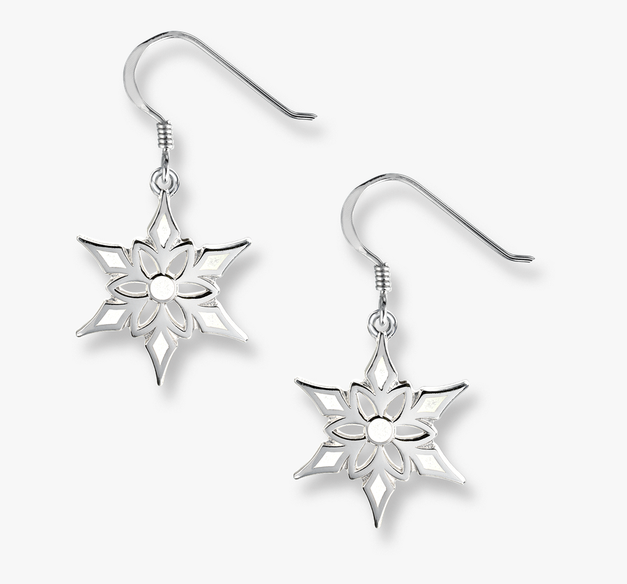 Nicole Barr Designs Sterling Silver Snowflake Earrings - Earrings For Woman Silver Without Background, Transparent Clipart