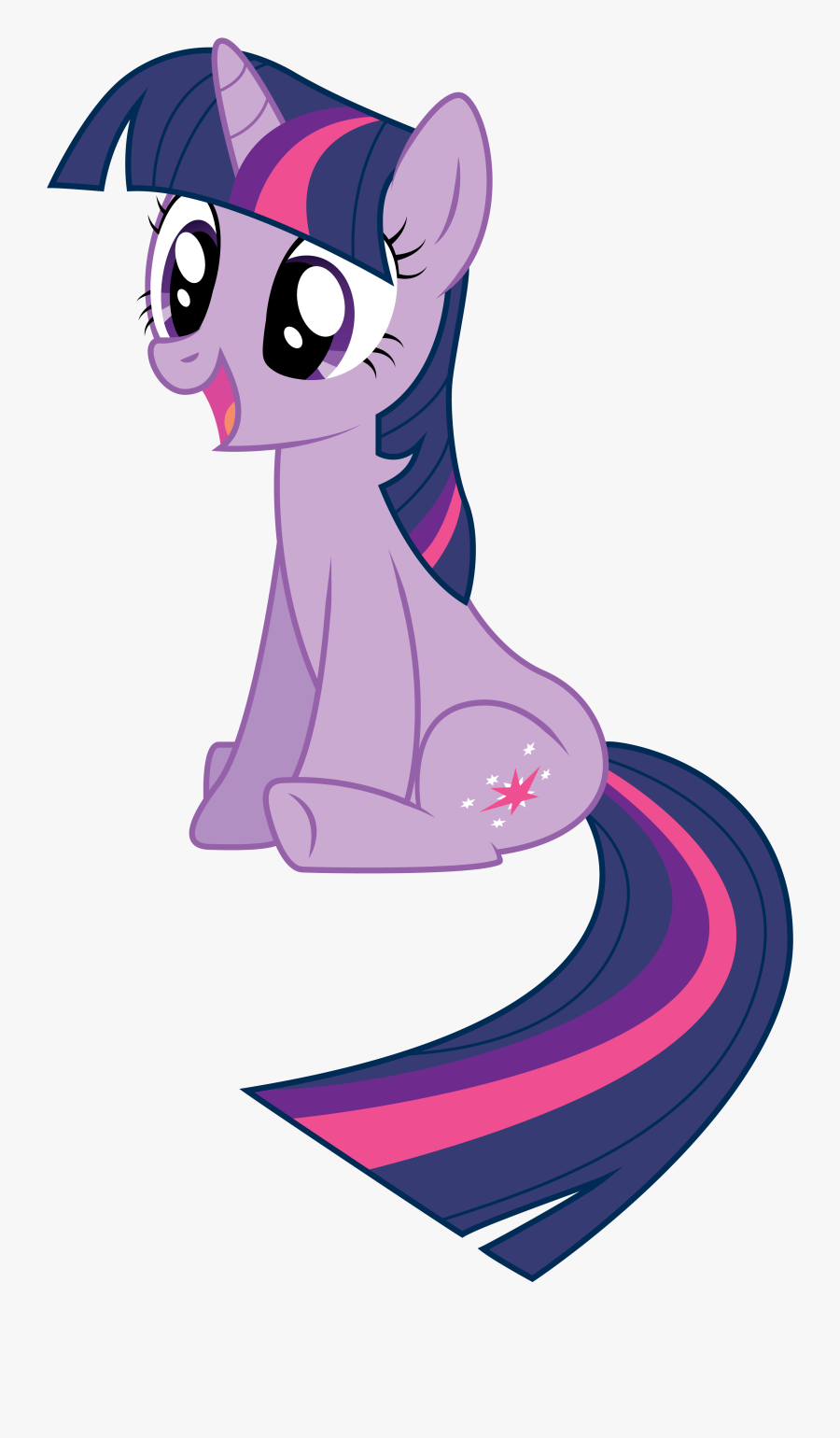 Pony Twilight Sparkle Pink Purple Mammal Violet Cartoon - My Little Pony Sitting Down, Transparent Clipart