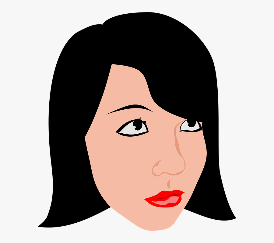 Transparent Woman Face Clipart - Illustration, Transparent Clipart