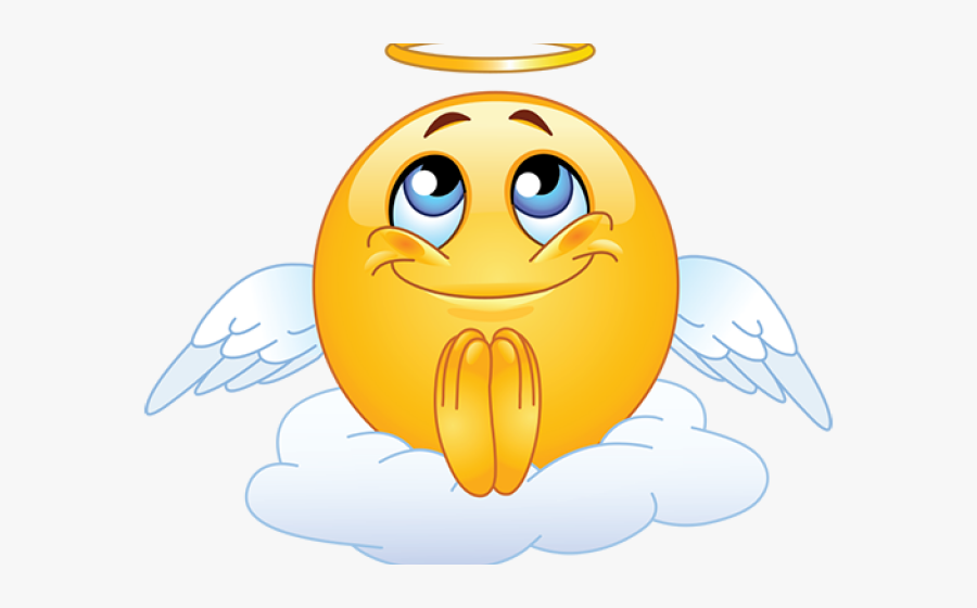 Transparent Angel Face Clipart - Angel Smiley Face Emoji, Transparent Clipart