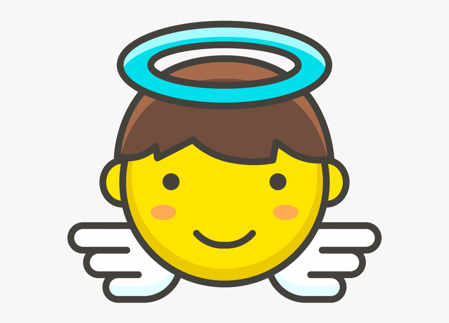 Face Icon Angel, Transparent Clipart