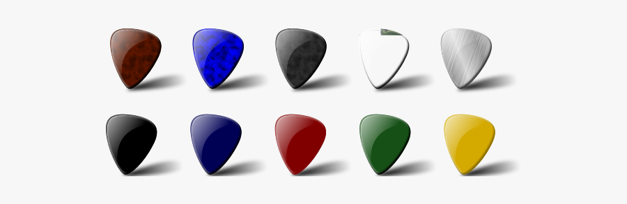 Guitar Pick Set Vector Clip Art - Les Outils De La Guitare, Transparent Clipart