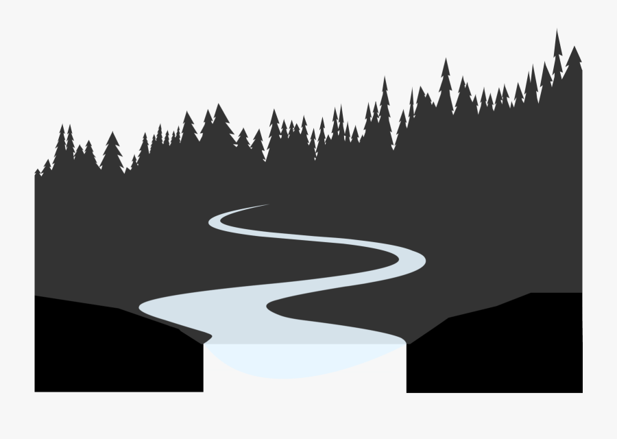 Quakers Parallax River Animated River Black And White , Free Transparent Clipart ClipartKey