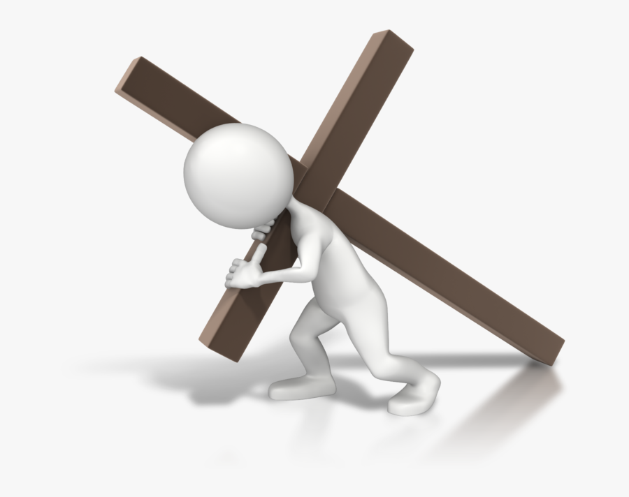 Carry Cross - Man Carrying Cross Clipart, Transparent Clipart