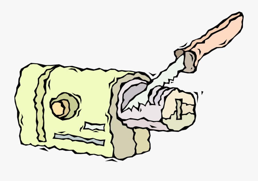 Vector Illustration Of Kitchen Kitchenware Knife Sharpener, Transparent Clipart