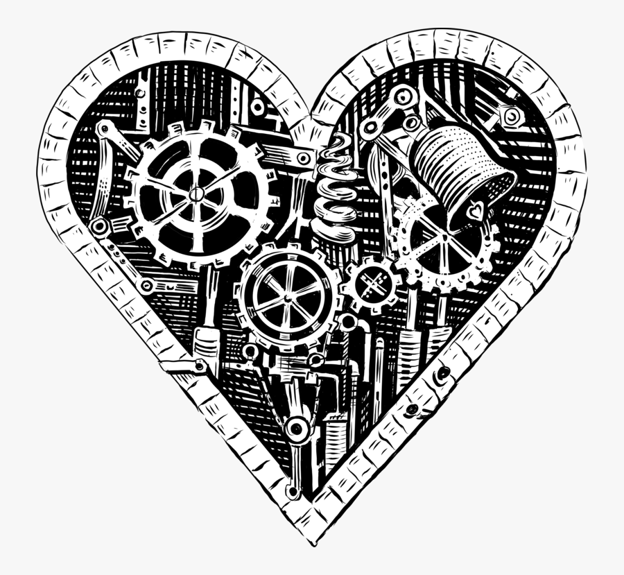 Line Art,games,drawing - Mechanical Heart, Transparent Clipart