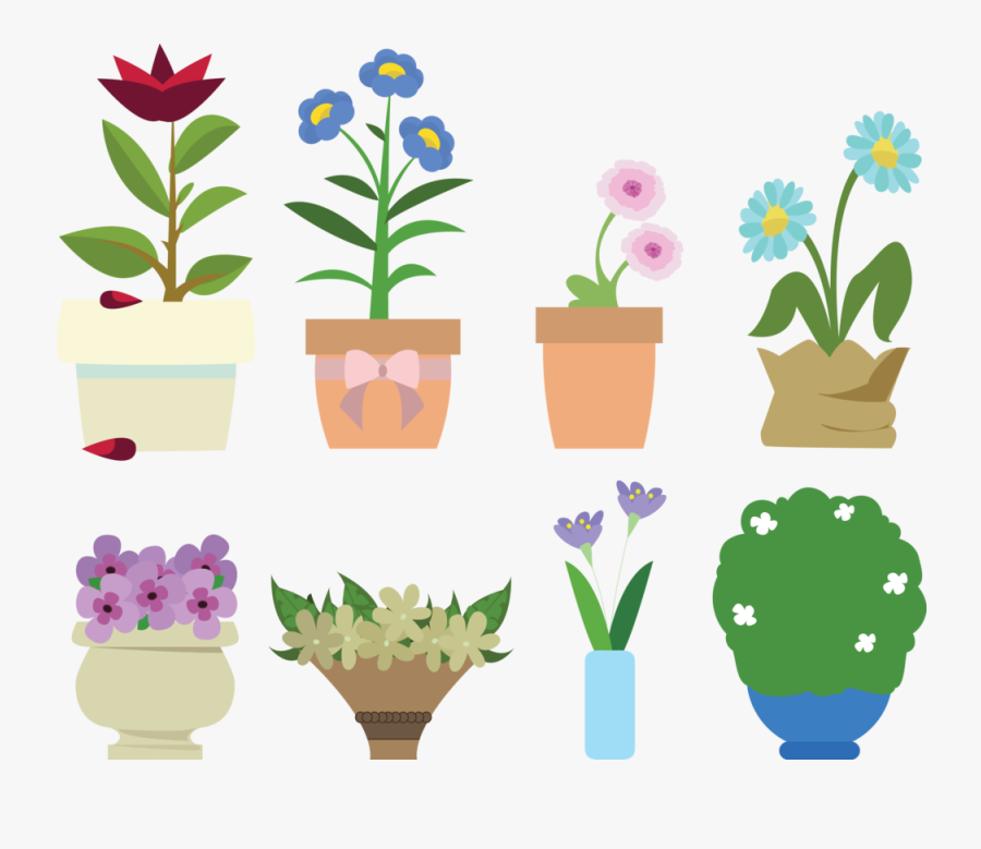 Plants - Flowerpot, Transparent Clipart