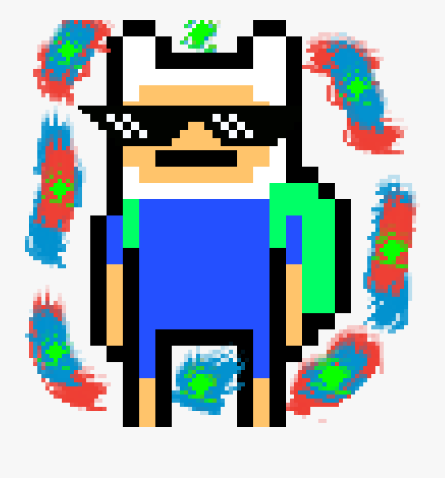 Adventure Time Pixel Finn, Transparent Clipart