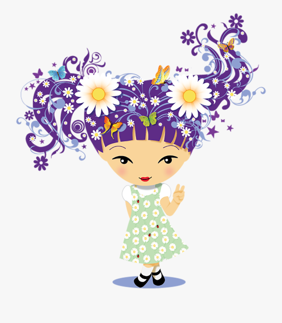 Blossom Garden Doll, Transparent Clipart