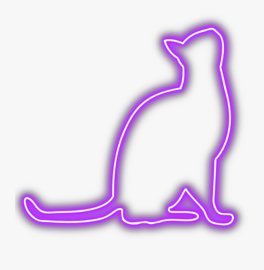 #cat #neon #purple #colors #pet - Neon Puppy Png, Transparent Clipart