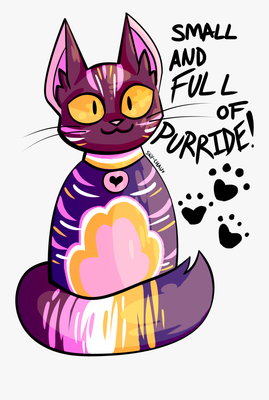 Image - Gender Fluid Flag Cat, Transparent Clipart