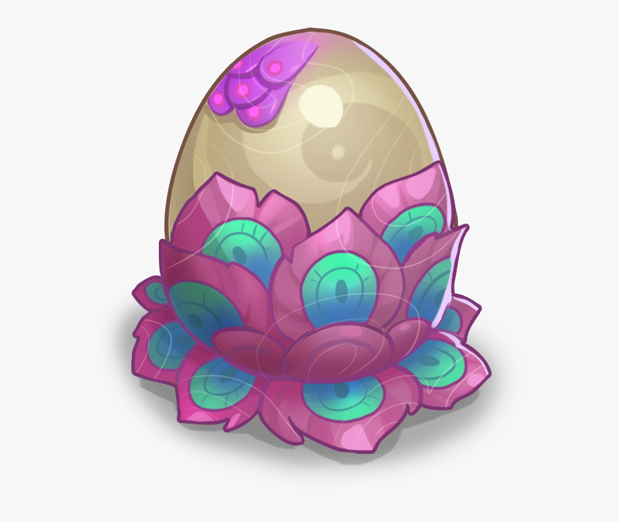 Peacat Egg - Floral Design, Transparent Clipart