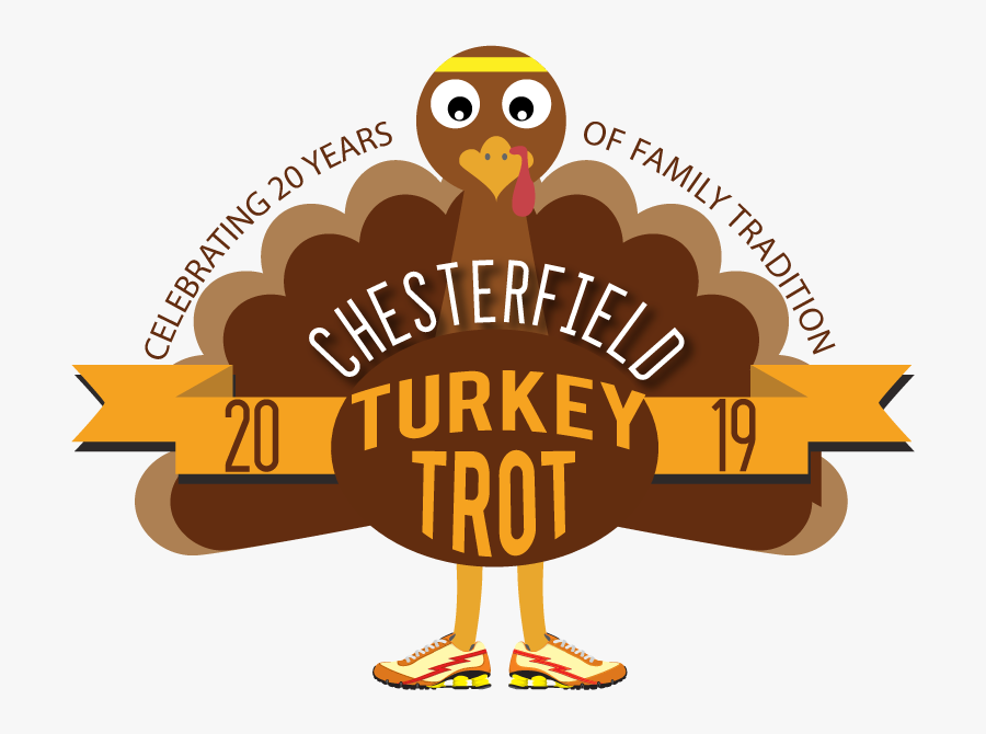 Turkey Trot Logo For Shirt - Illustration, Transparent Clipart