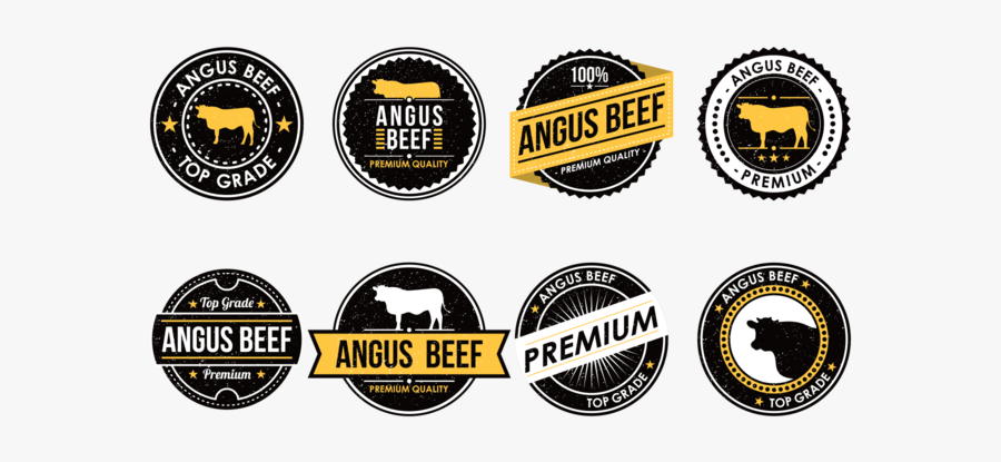 Angus Beef Labels Vector - Angus Logo, Transparent Clipart