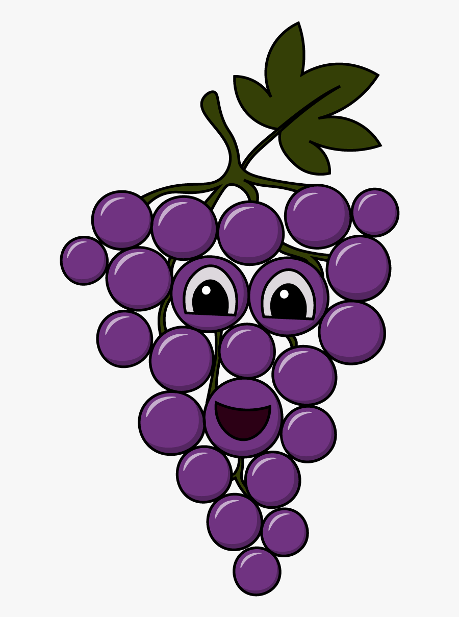 Common Grape Vine Clip Art Drawing Fruit - Grape Drawing For Kids, Transparent Clipart