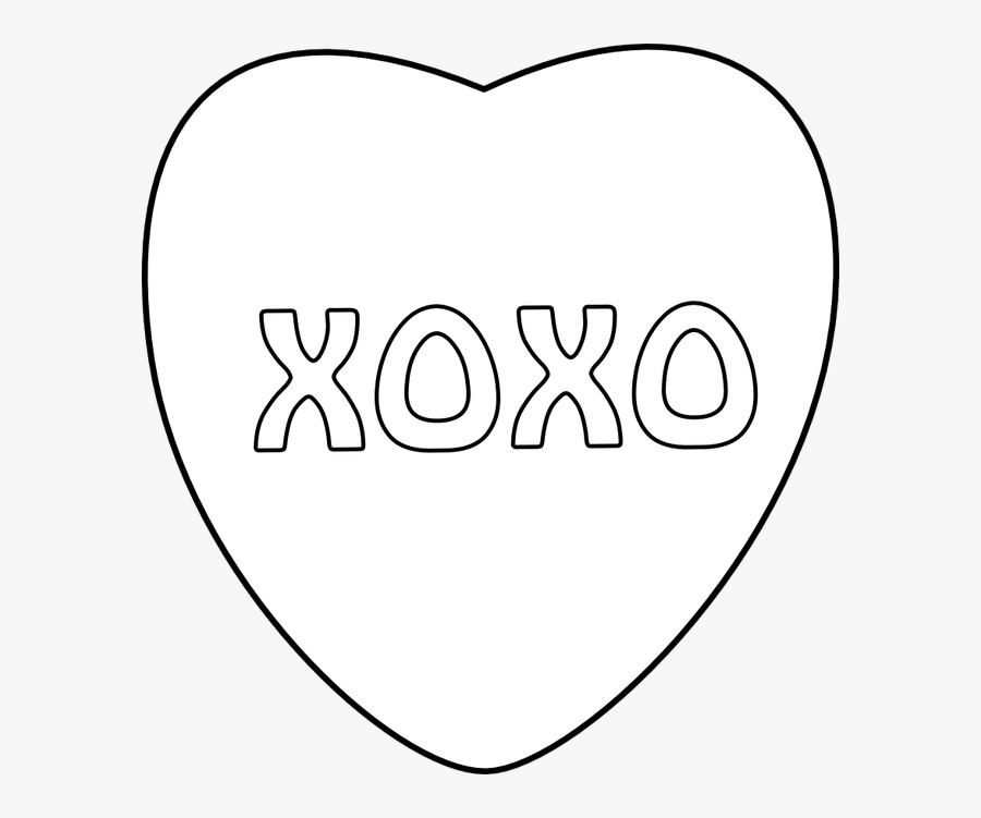 Valentine Conversation Hearts Coloring Page Heart Free Transparent Clipart ClipartKey