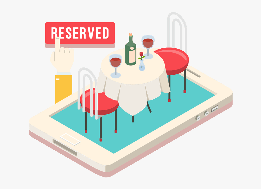 Clipart Restaurant Restaurant Reservation - Table Restaurant Cartoon Png, Transparent Clipart